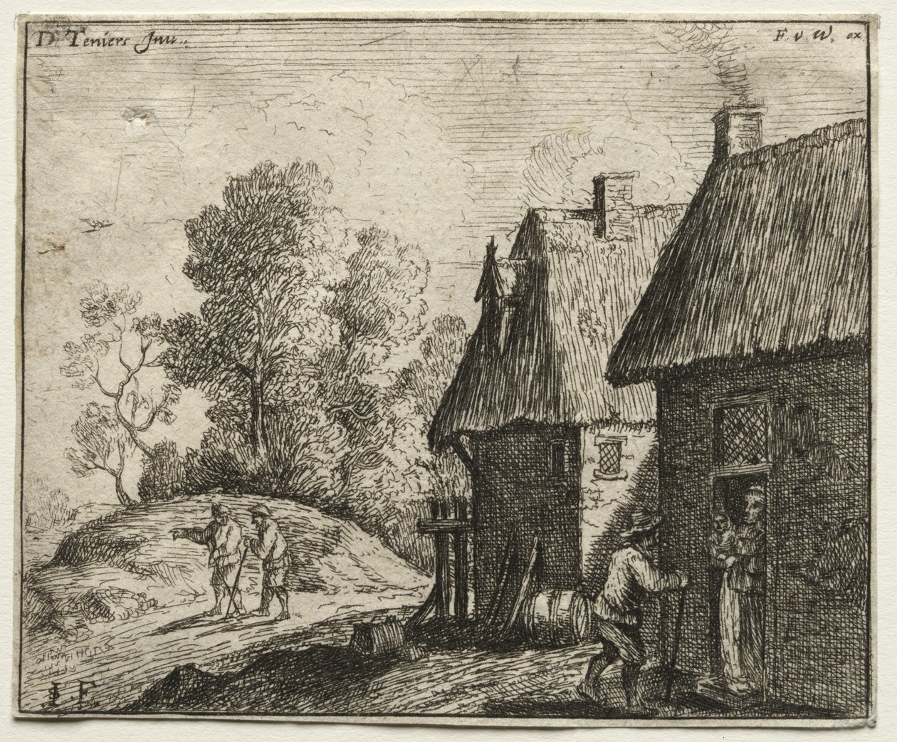 Rolník mluví se ženou od David Teniers
