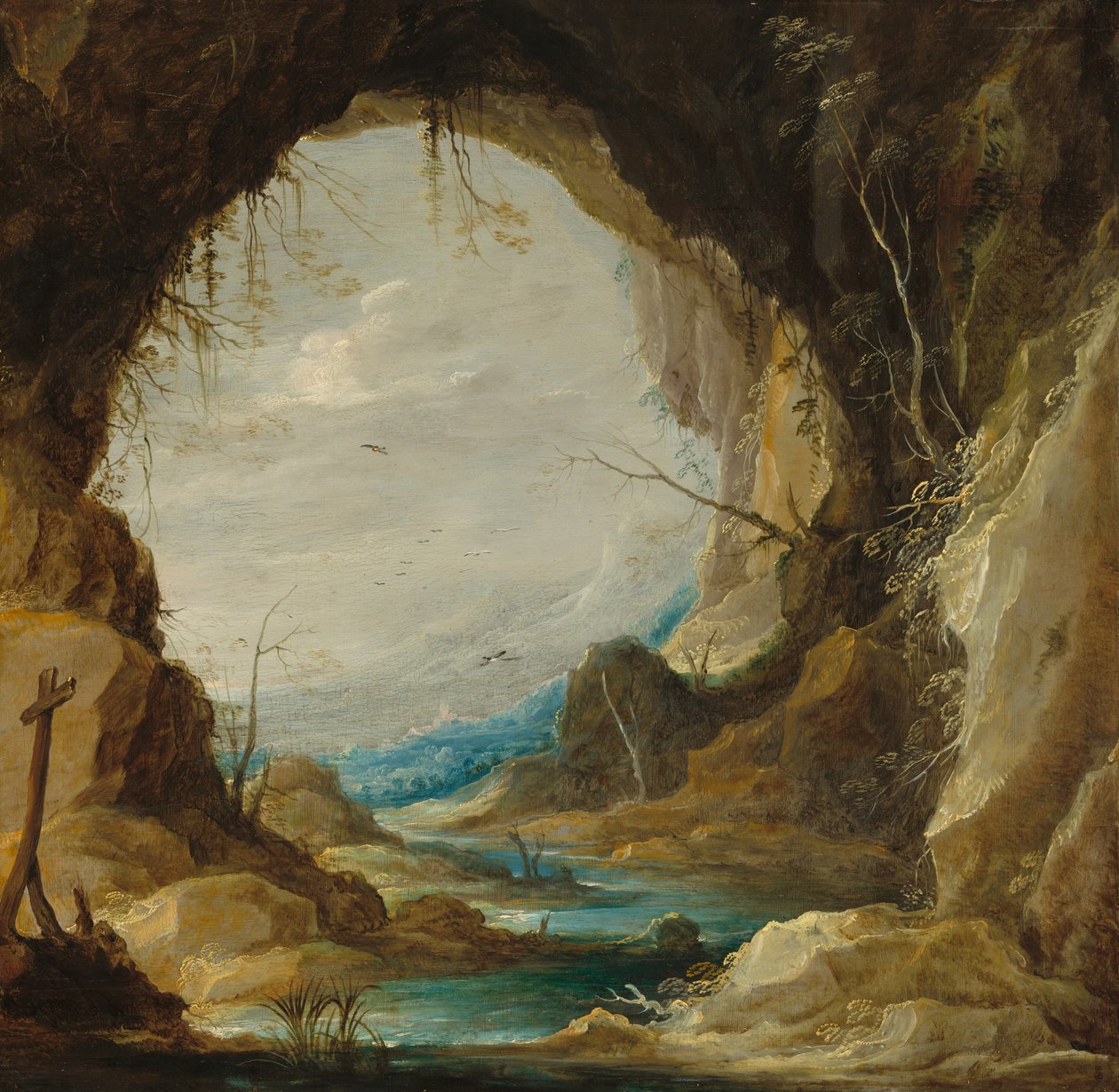 Pohled z jeskyně, počátek 30. let 17. století. od David Teniers II