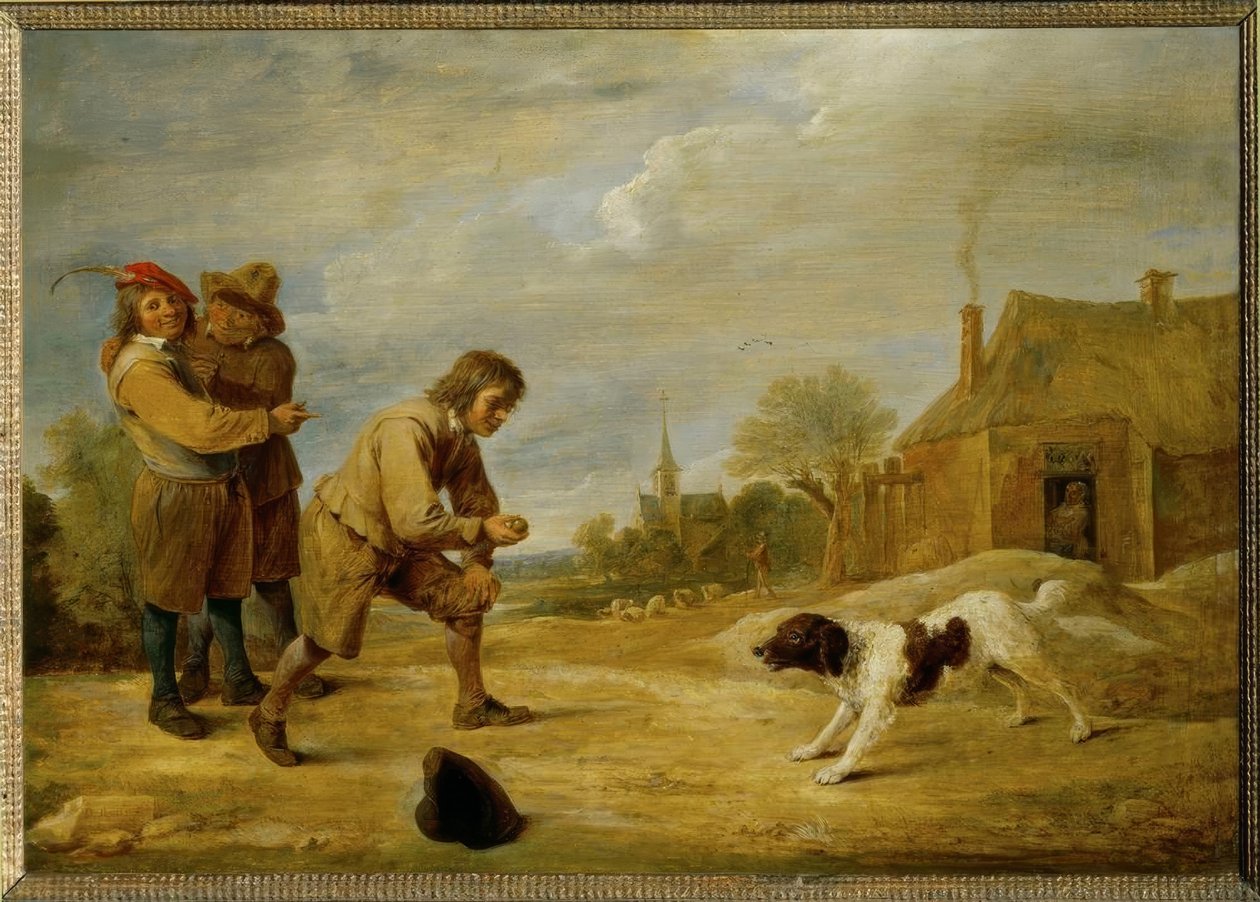 Farmářský chlapec se psem od David Teniers the Younger