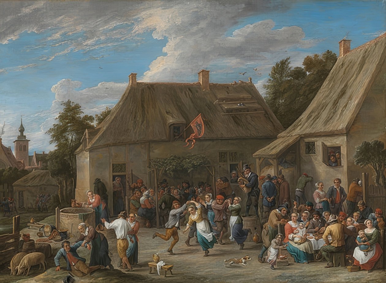 Farmářský veletrh. Kolem roku 1665 od David Teniers the Elder