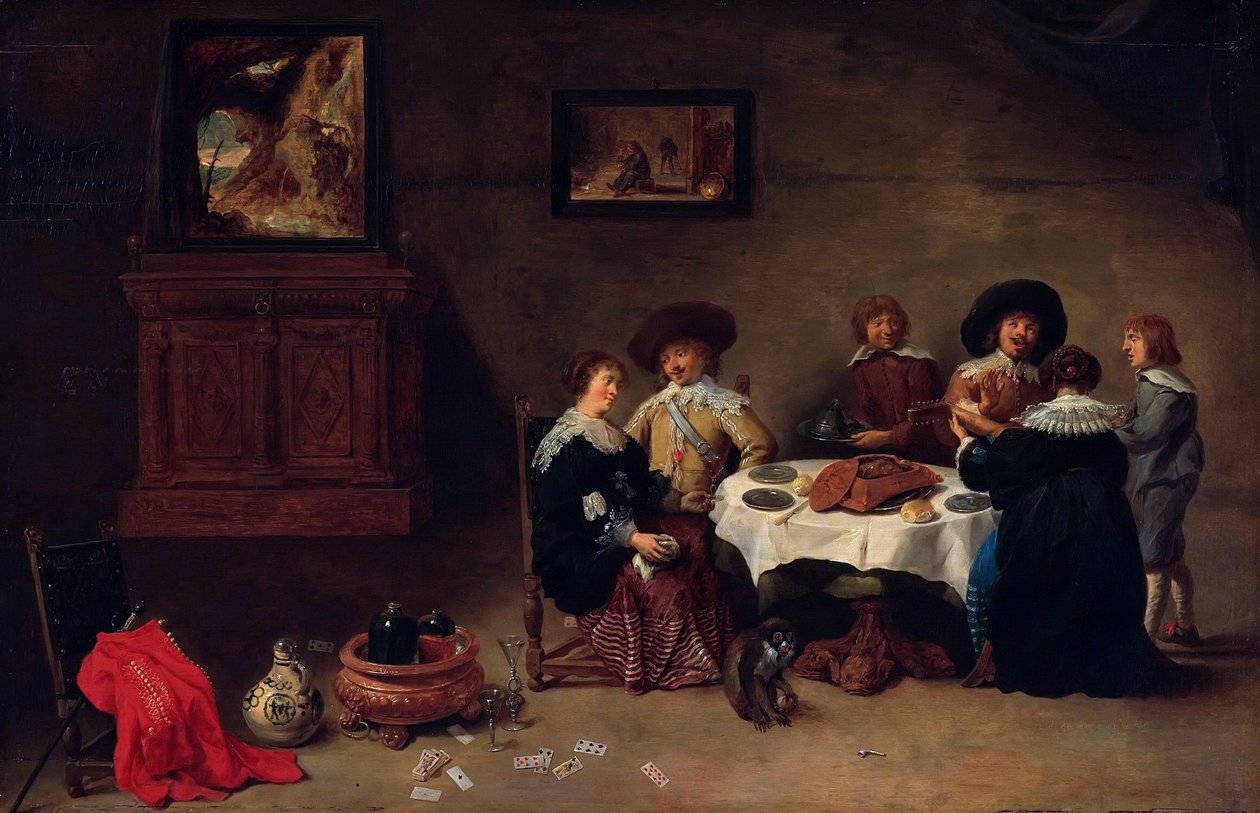 Společnost při jídle od David Teniers the Younger
