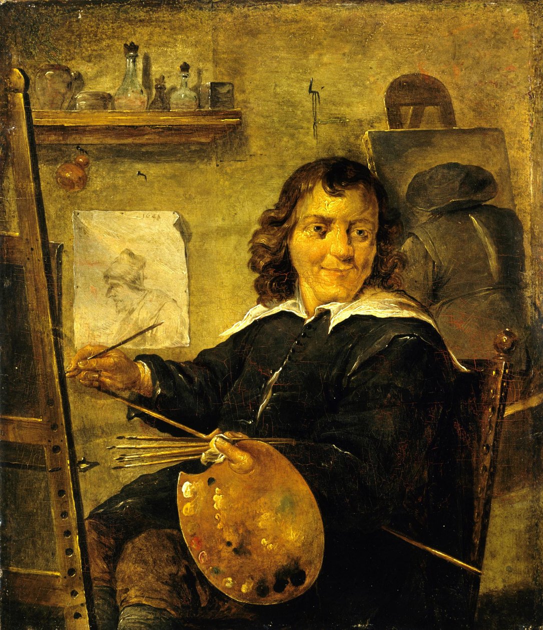 Malíř ve svém ateliéru od David Teniers the Younger