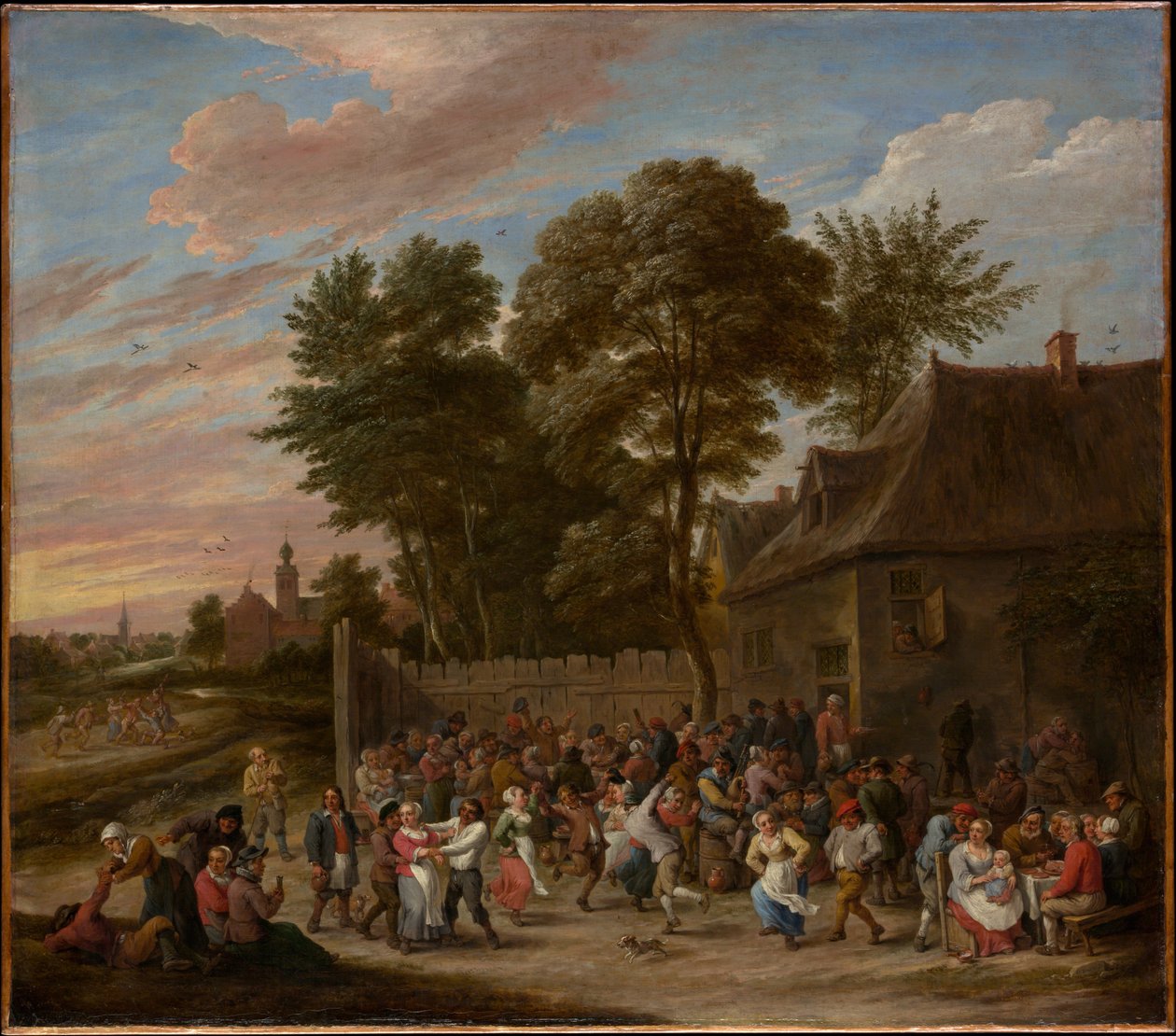 Sedláci tančí a hodují od David Teniers the Younger