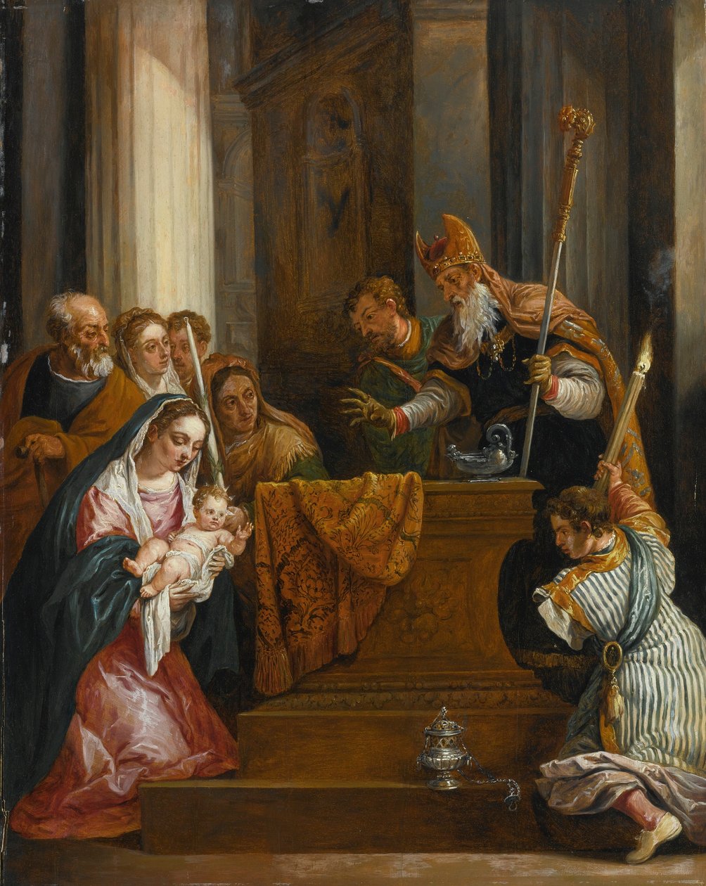 Představení v chrámu od David Teniers the Younger