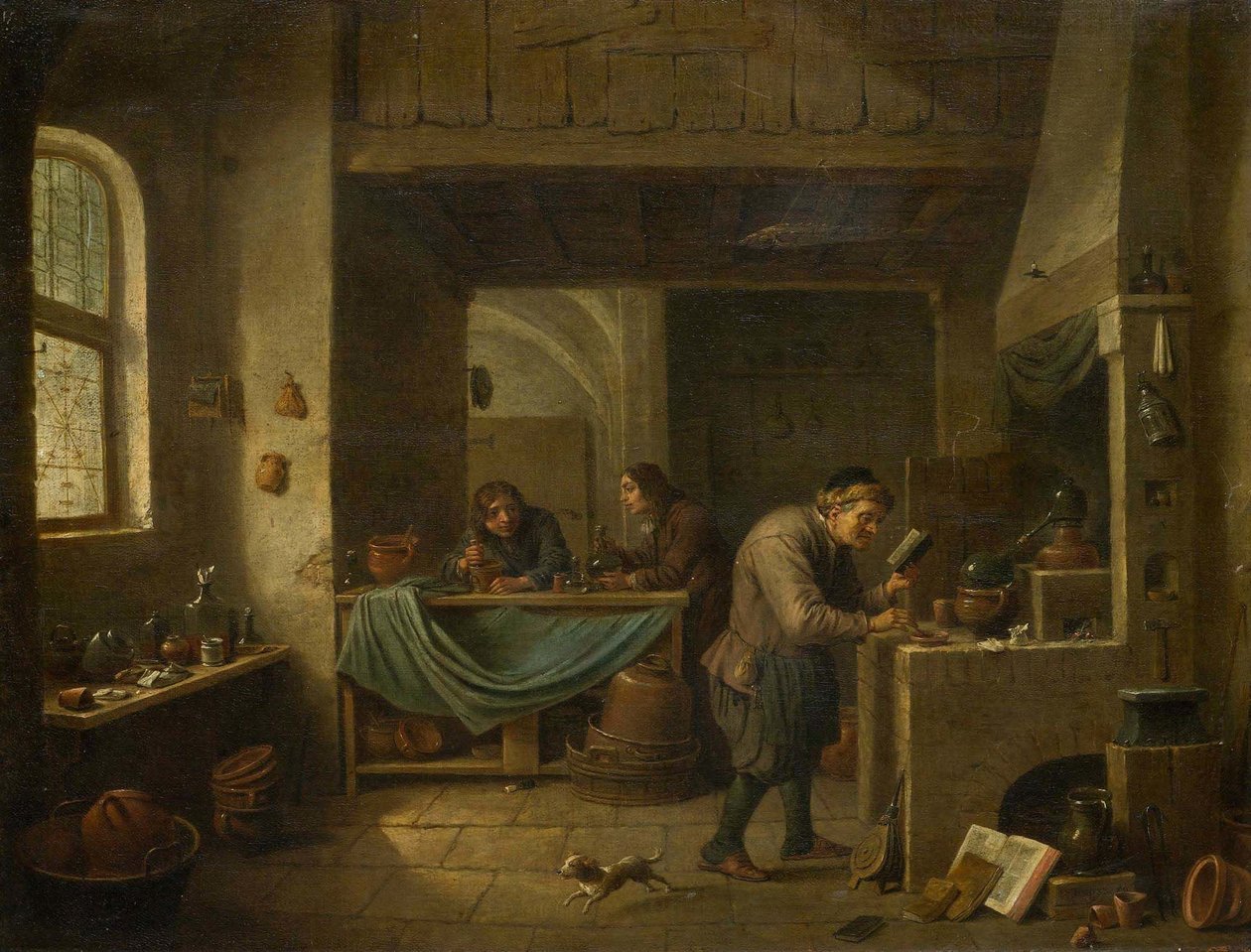 Alchymista a jeho žák od David Teniers the Younger