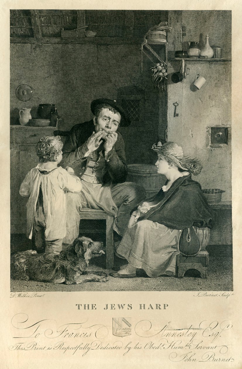 Židovská harfa, litografie L od David Wilkie