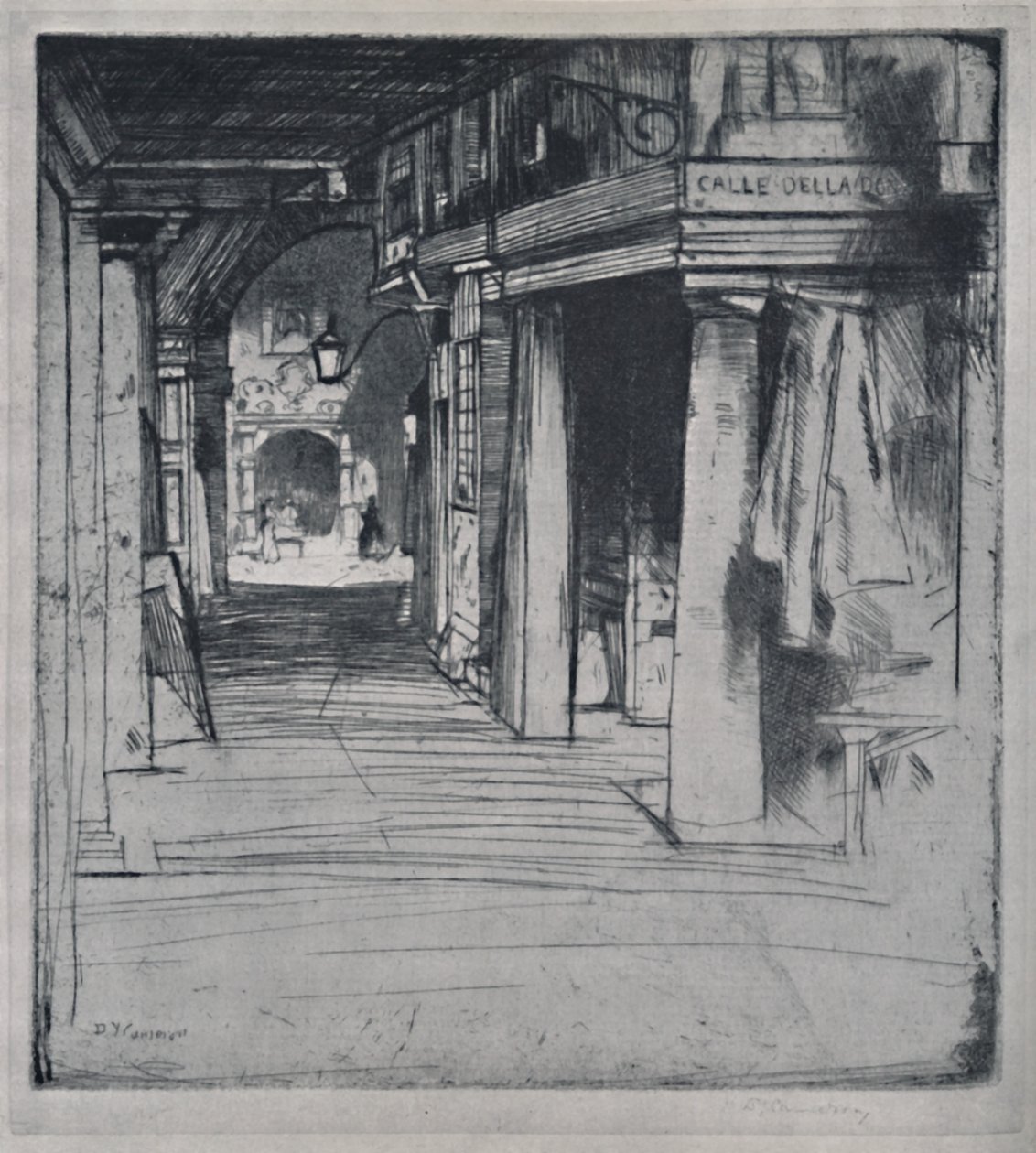 Calle Della Donna, c1900, 1925. od David Young Cameron