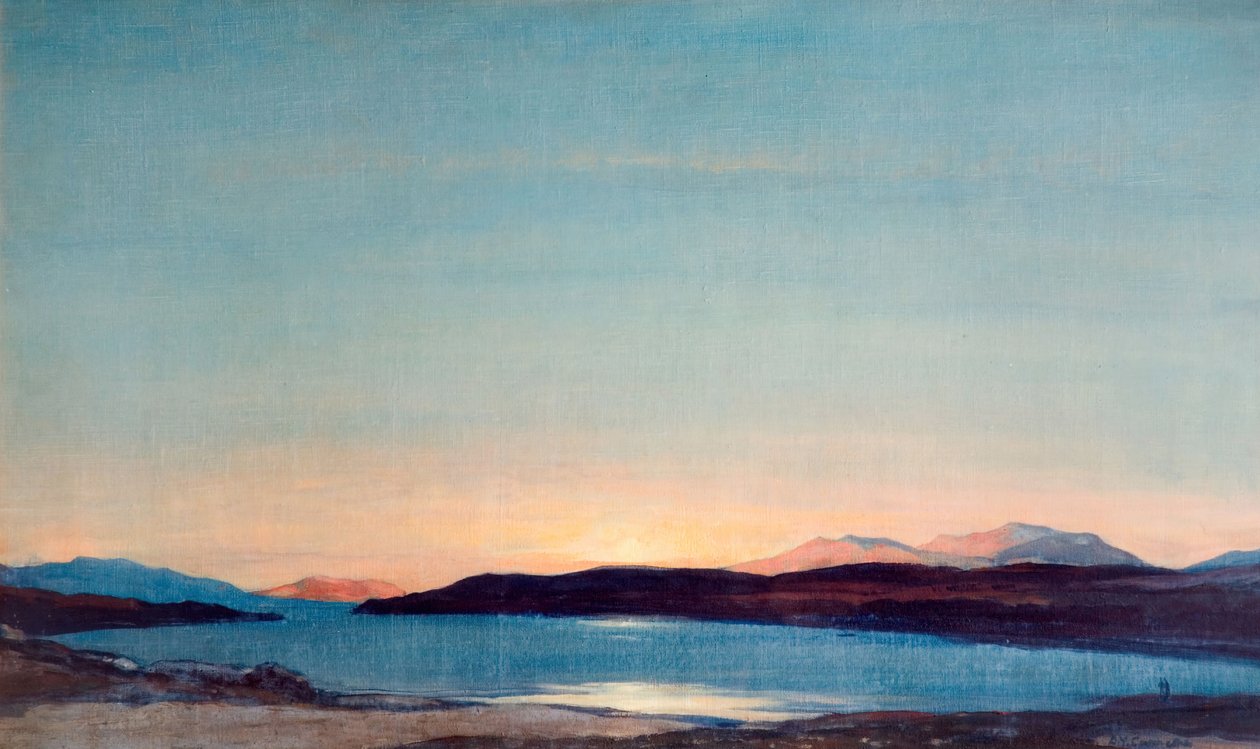 Západ slunce, Loch Rannoch, 1923. od David Young Cameron