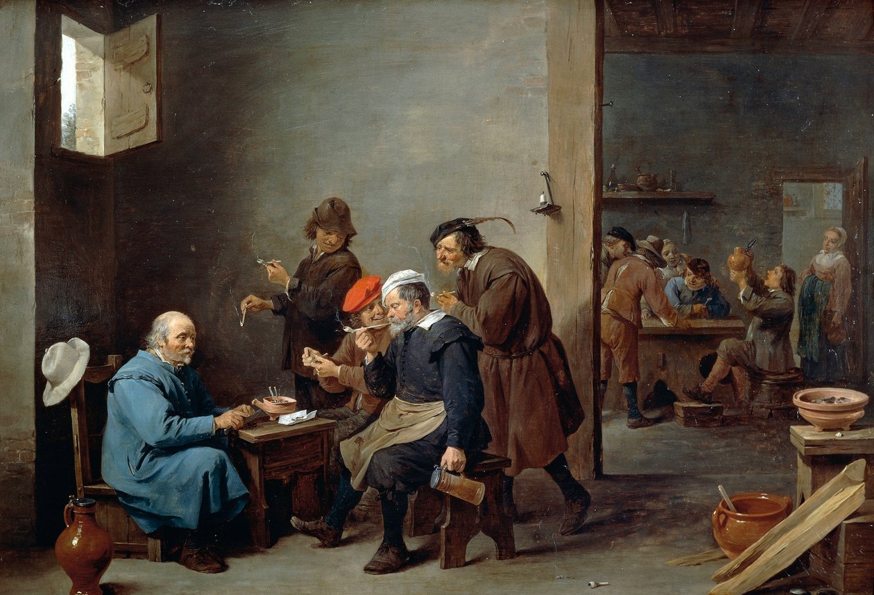 Muž v bílém klobouku od David Teniers the Younger
