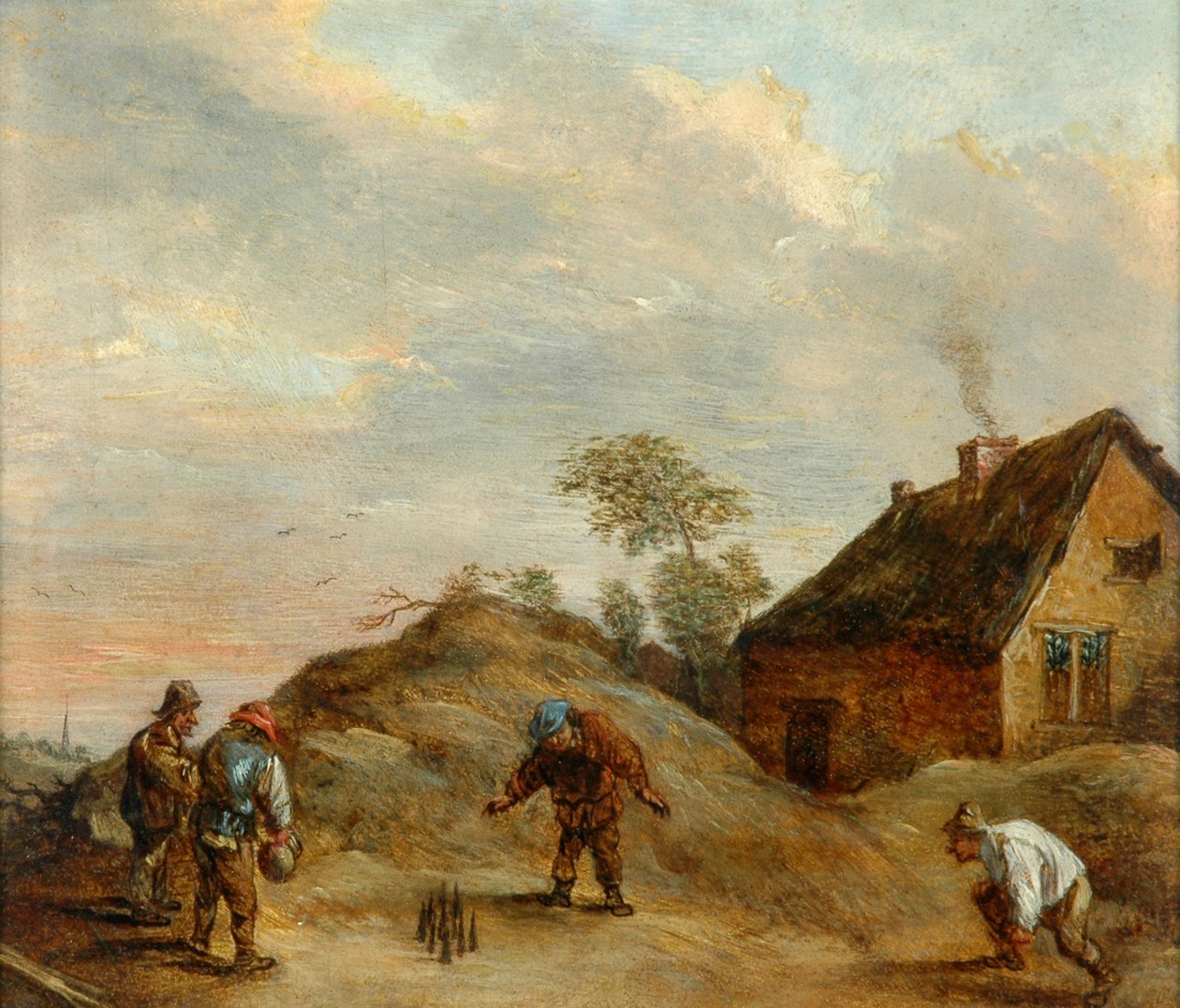 Muži Hrají Na Mísy od David Teniers the Younger