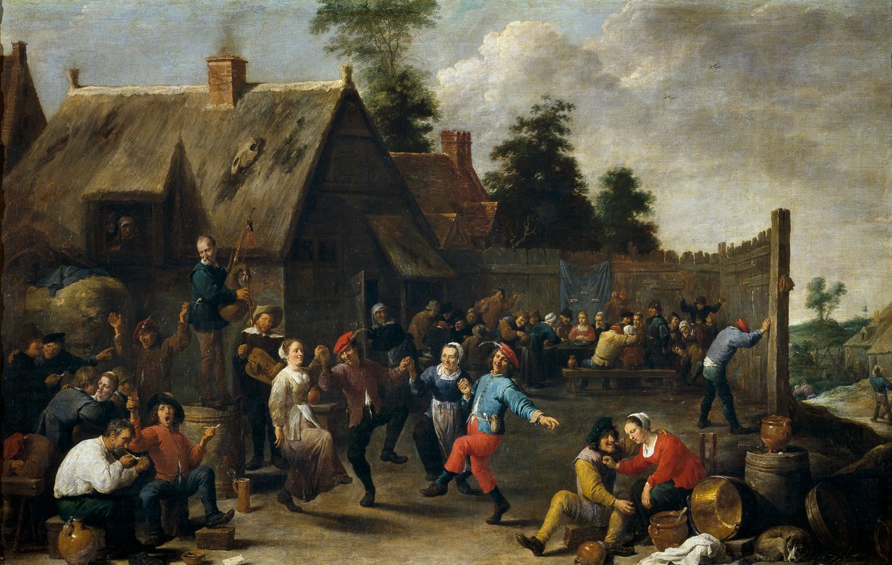 Vesnická slavnost a hostina od David the Younger Teniers