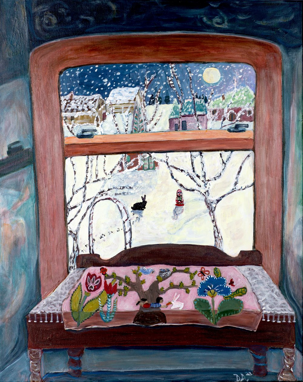 Appliqued, 2022 (akryl na plátně) od Deborah Eve Alastra