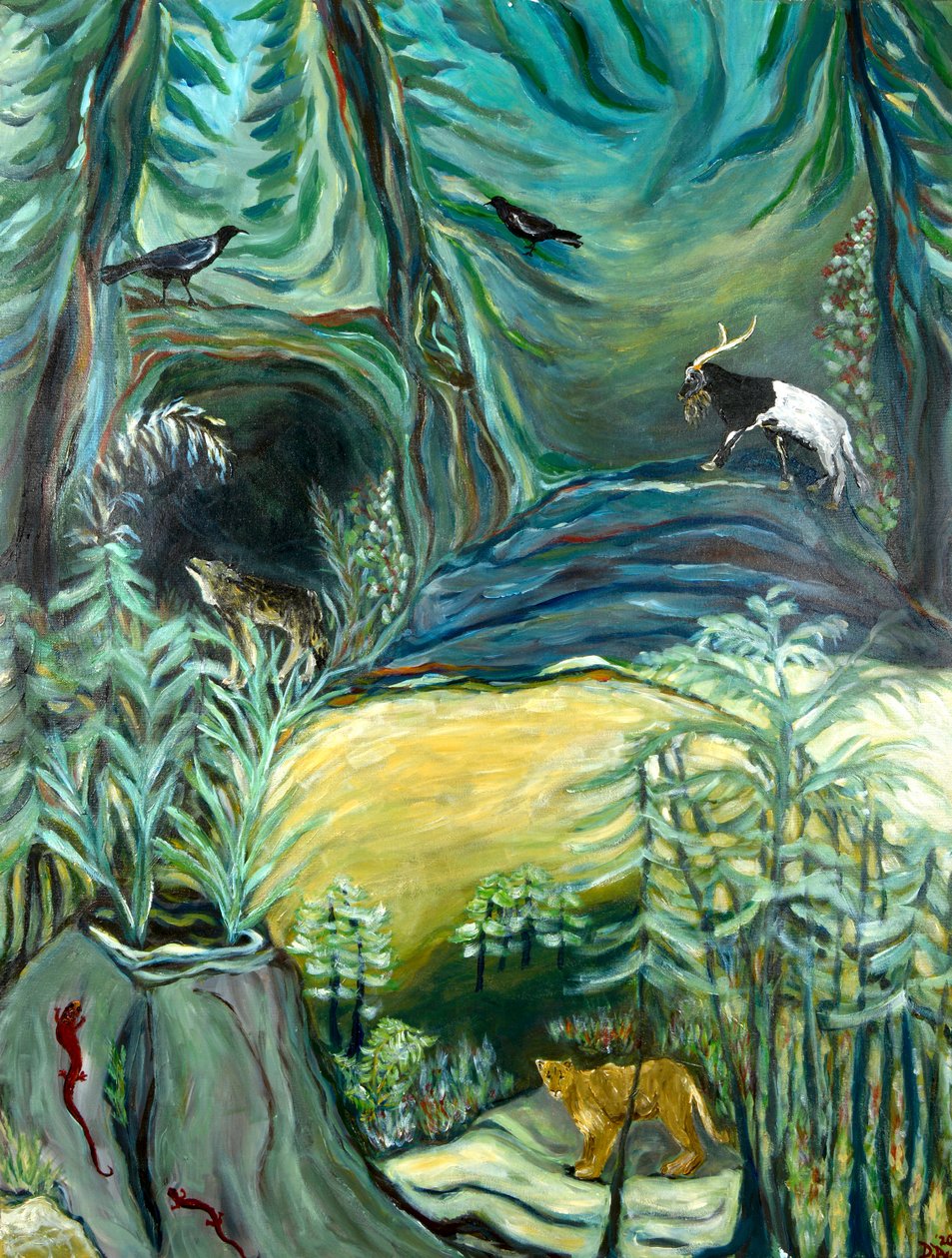 ReGrowth, 2021 (akryl na plátně) od Deborah Eve Alastra