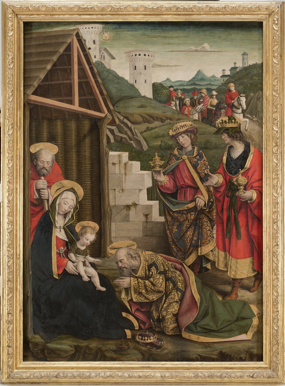 Klanění tří králů, c. 1496-1500 od Defendente Ferrari