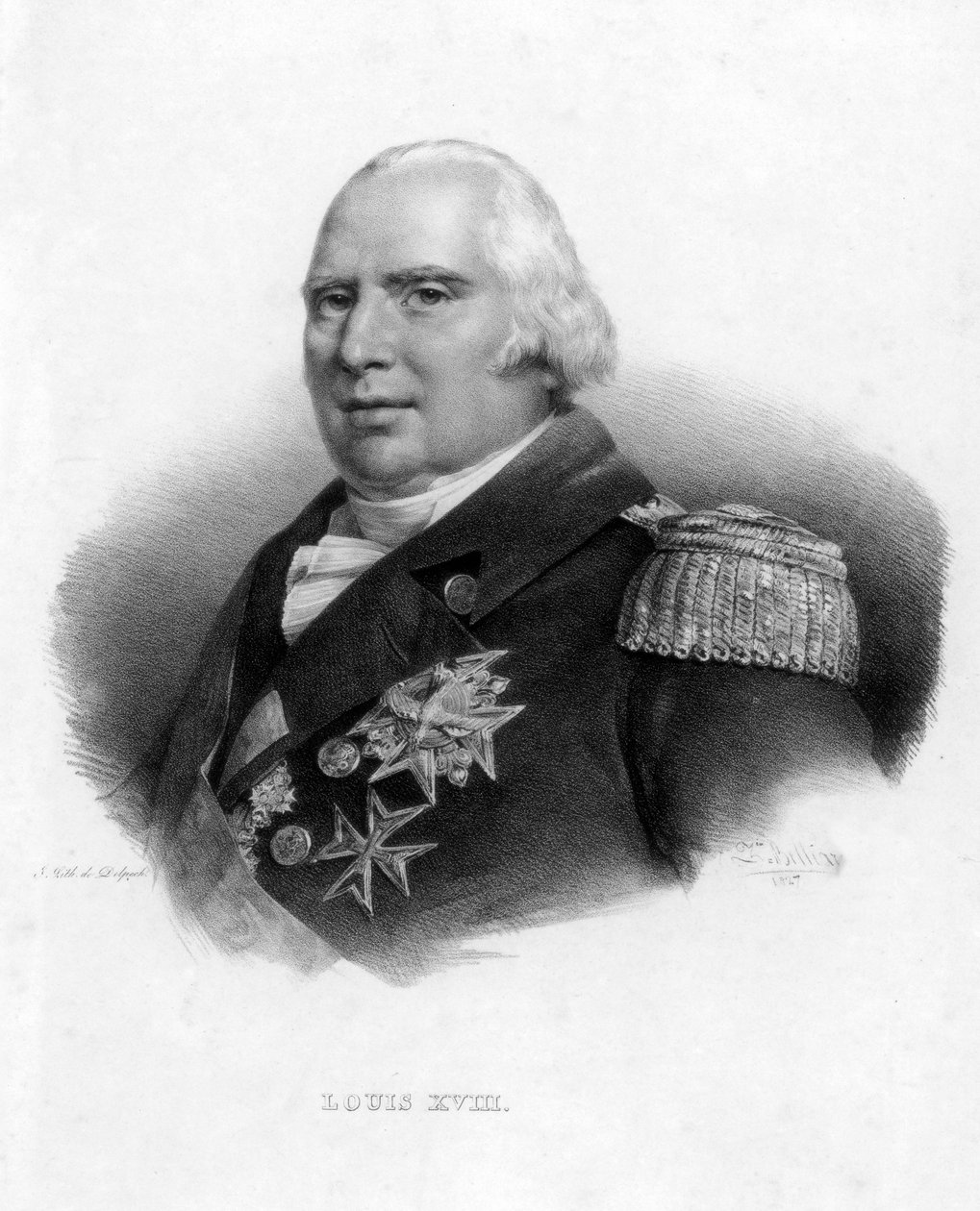 Louis XVIII, král Francie, 1827. od Delpech