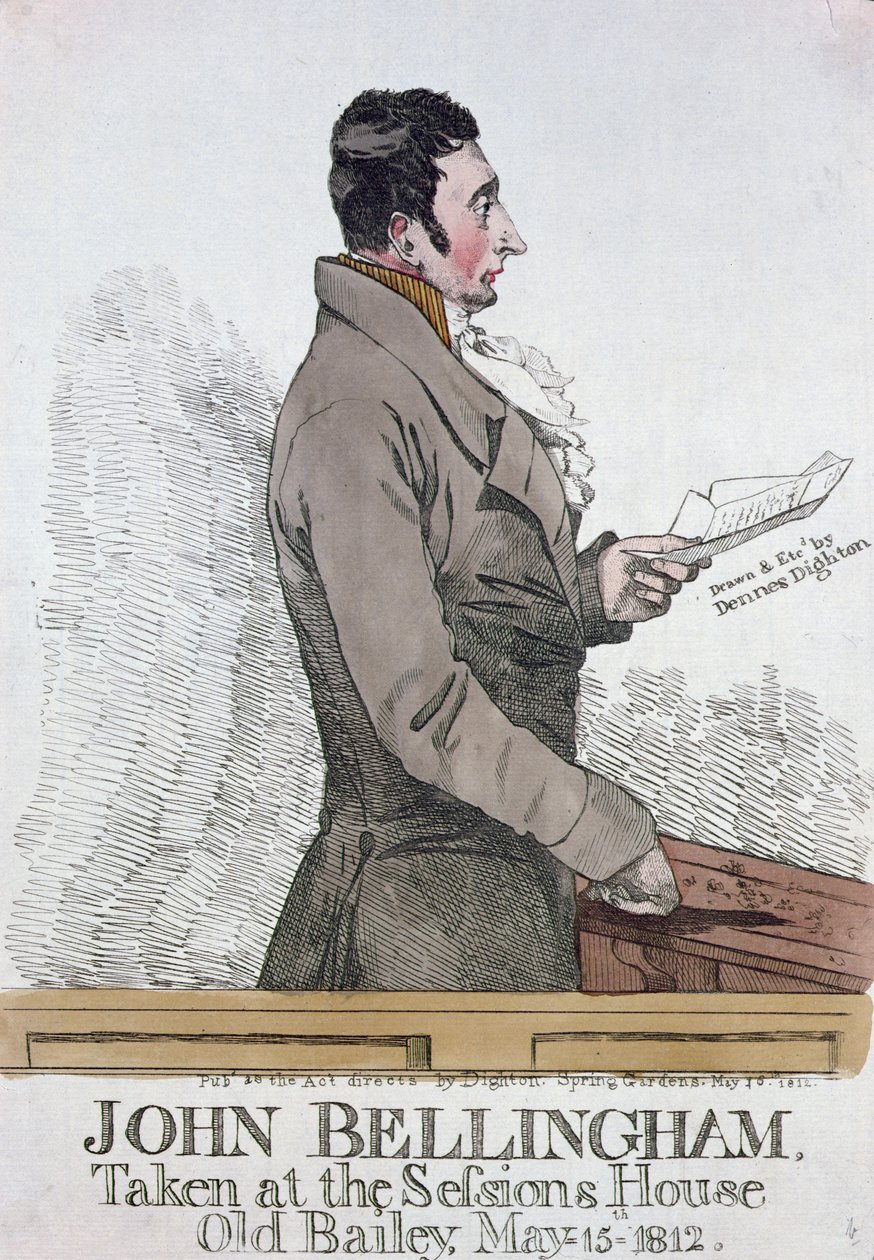 Portrét Johna Bellinghama (1770-1812) 1812 (barevný lept) od Denis Dighton