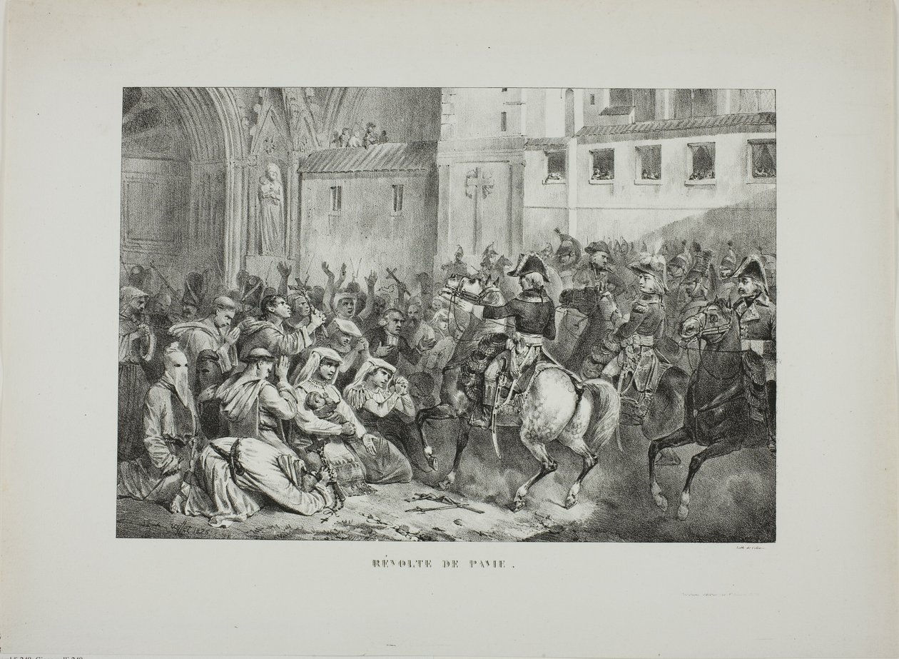 Vzpoura v Pavii od Denis Auguste Marie Raffet