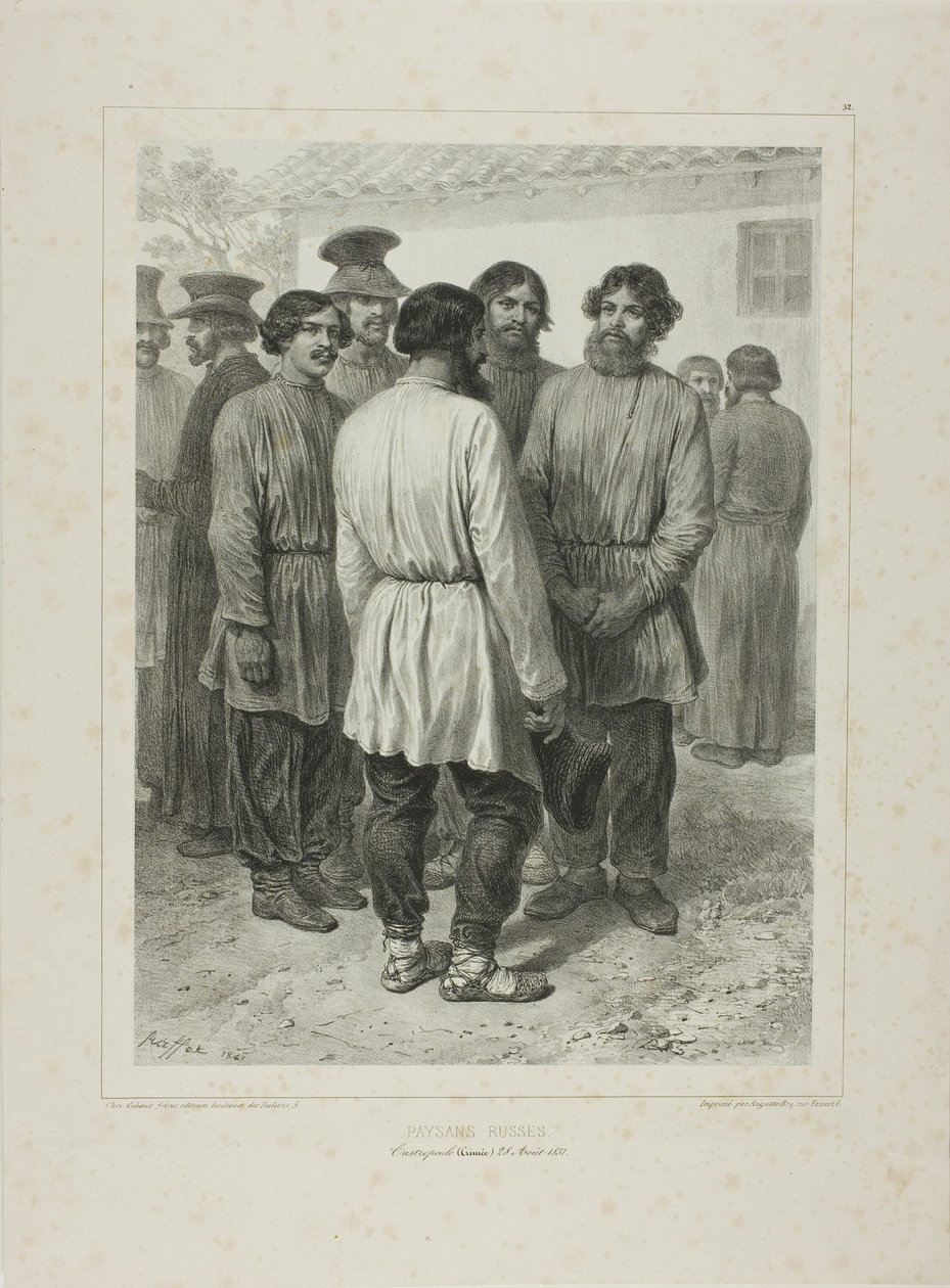 Ruští rolníci od Denis Auguste Marie Raffet
