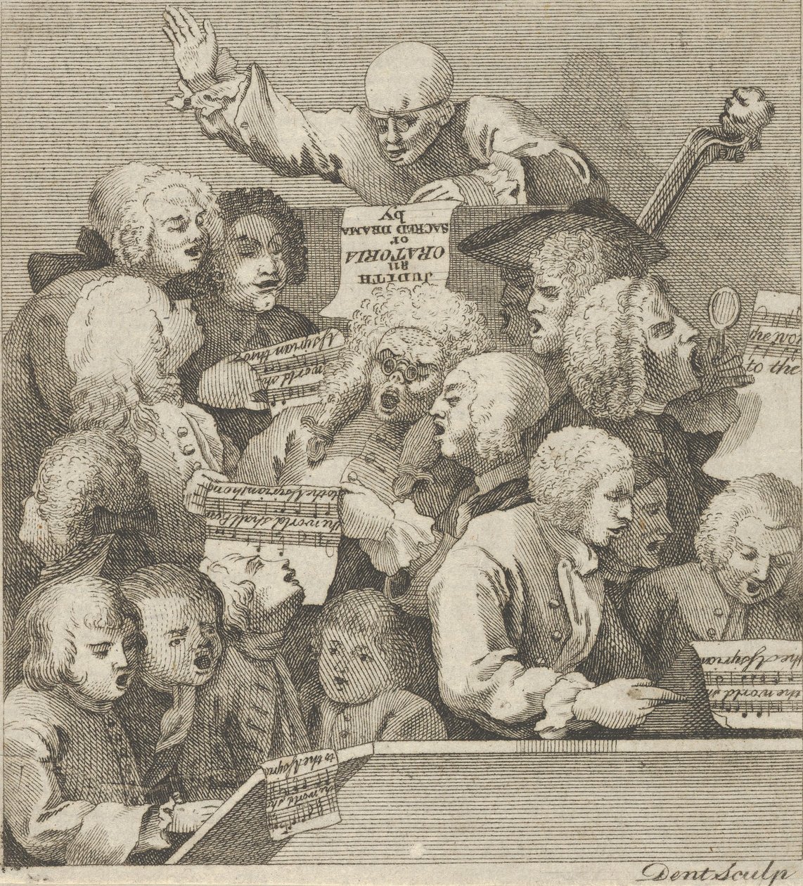 A Chorus of Singers, ca. 1800. od Dent