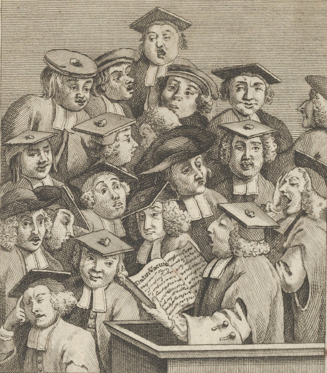 Učenci na přednášce, ca. 1800. od Dent