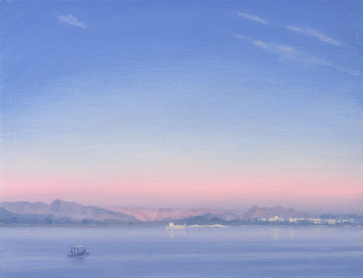 Svítání nad jezerem Piccola od Derek Hare