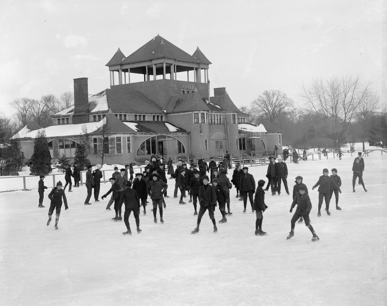 Detroit, Michigan, bruslení na Belle Isle, cca 1890-1910 od Detroit Publishing Co.