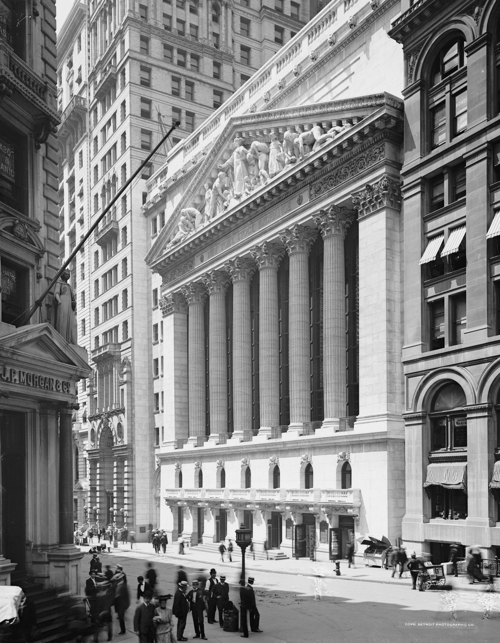 New York Stock Exchange, New York, c.1904 od Detroit Publishing Co.