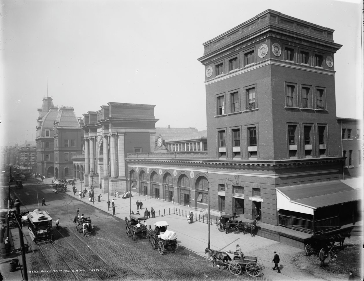 Stanice North Terminal, Boston od Detroit Publishing Co.