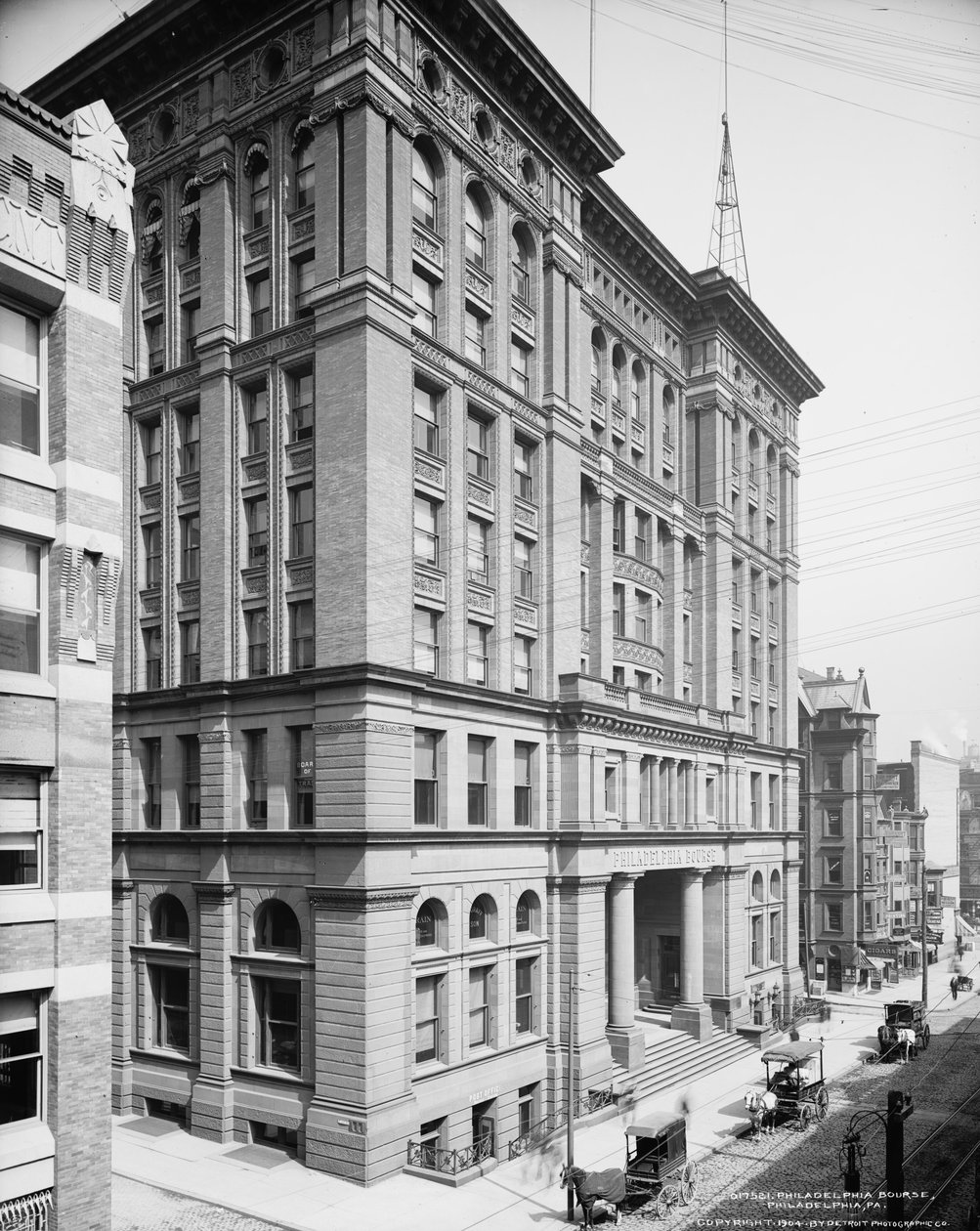 Philadelphia Bourse, Philadelphia, Pennsylvania, kolem roku 1904 od Detroit Publishing Co.