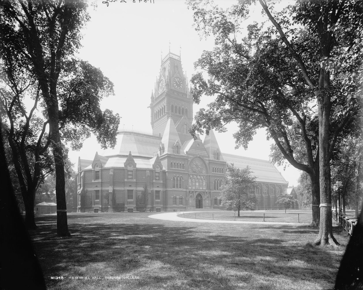 Pamětní síň, Harvard College, kolem roku 1899 od Detroit Publishing Co.