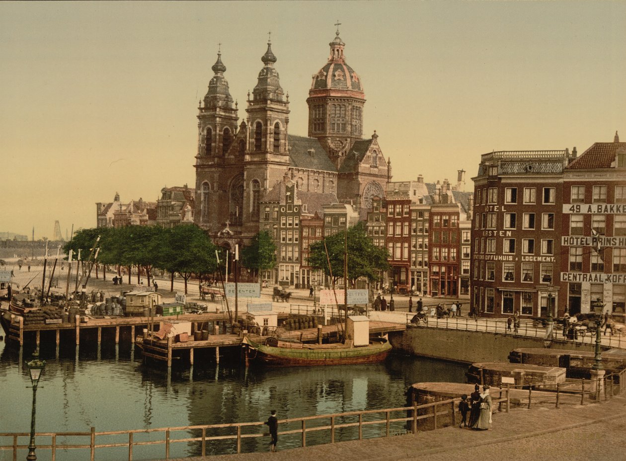 Nicholas Church, Amsterdam, 1890-90 od Detroit Publishing Co.