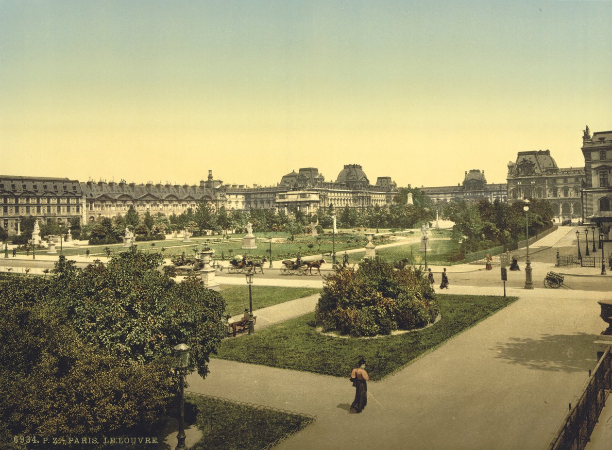 Louvre, Paříž, kolem 1890-1900 od Detroit Publishing Co.