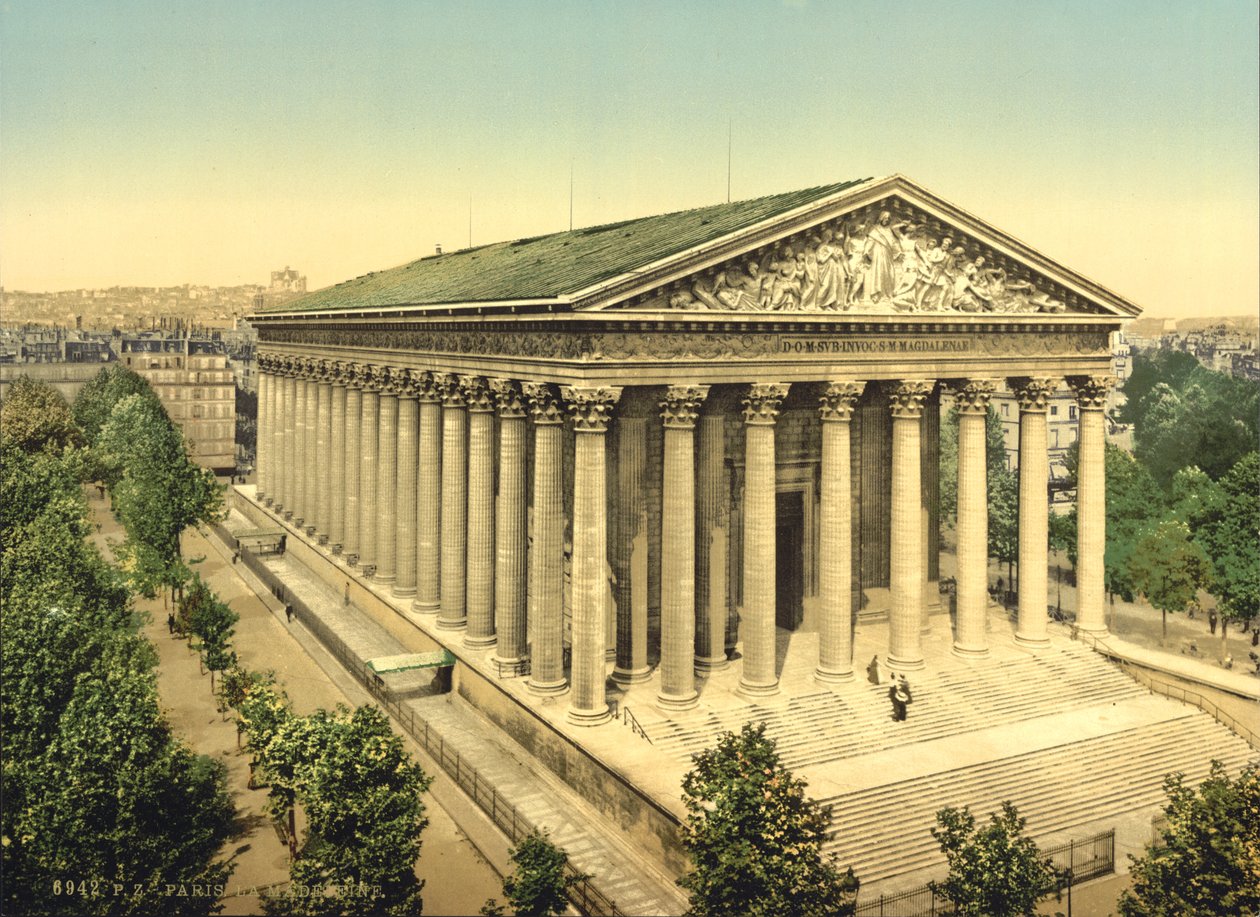 Madeleine, Paříž, kolem 1890-1900 od Detroit Publishing Co.