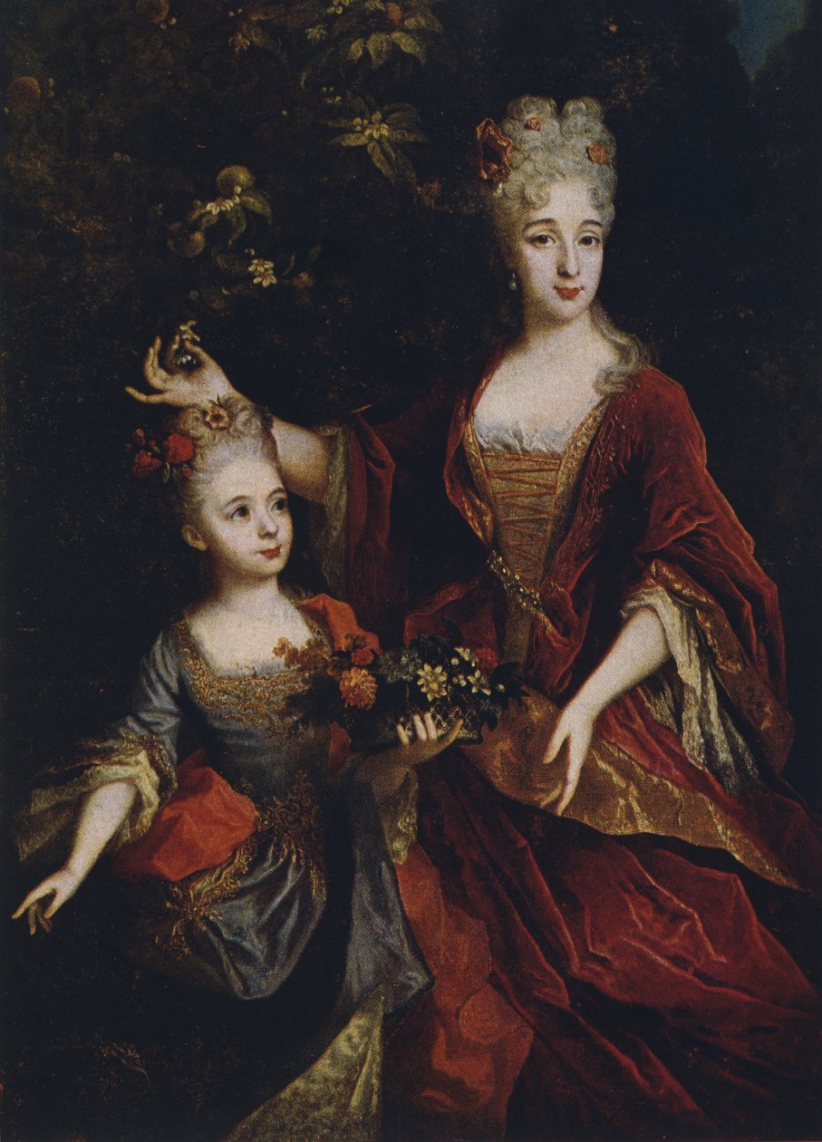 Matka a dcera, po Nicolas de Largilliere (1656-1746) od Devambez