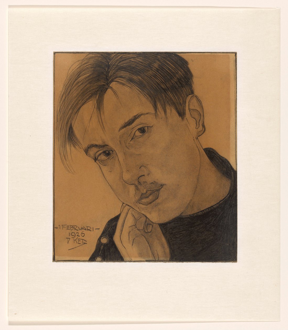 Autoportrét (s rukou) od Dick Ket (signed by artist)