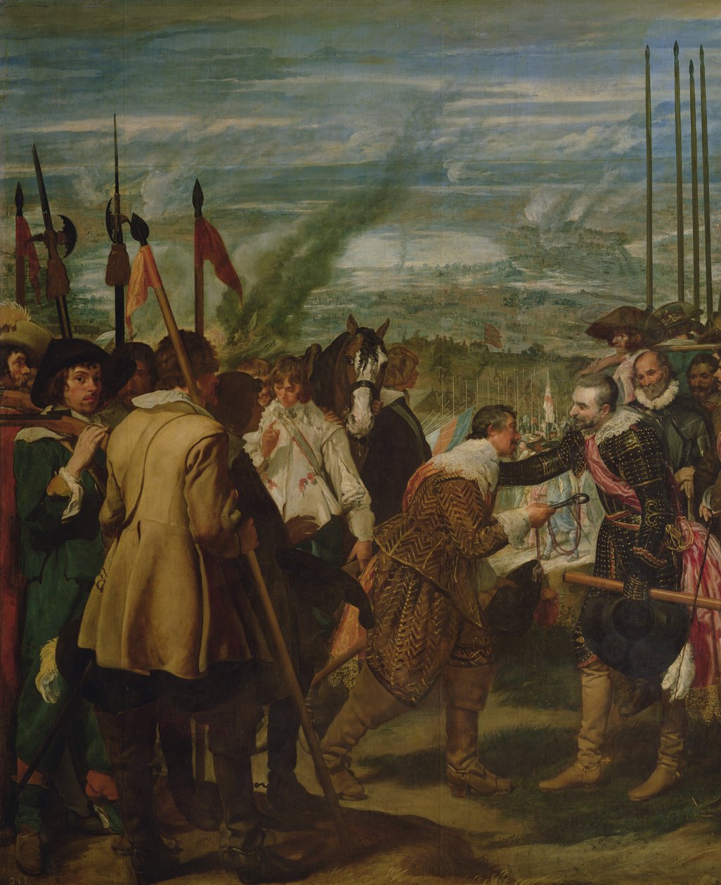 Kapitulace Bredy, 1625, kolem 1635 detail olej na plátně z 30730 od Diego Velázquez