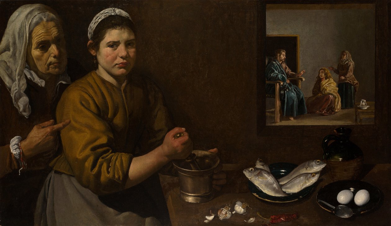 Kristus v domě Marie a Marty od Diego Velázquez