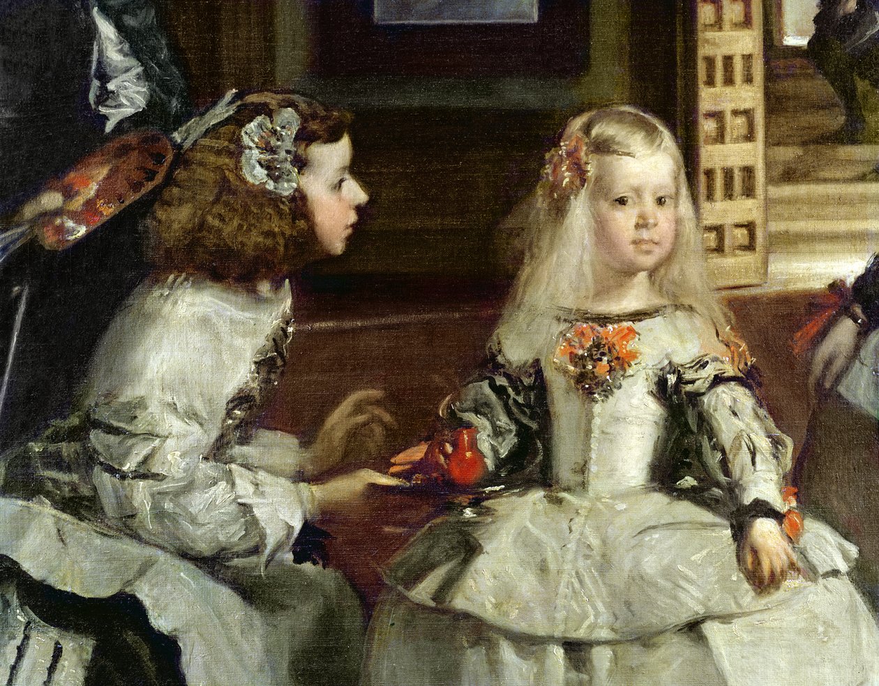 Las Meninas aneb Rodina Filipa IV., kolem roku 1656 (detail) od Diego Velázquez
