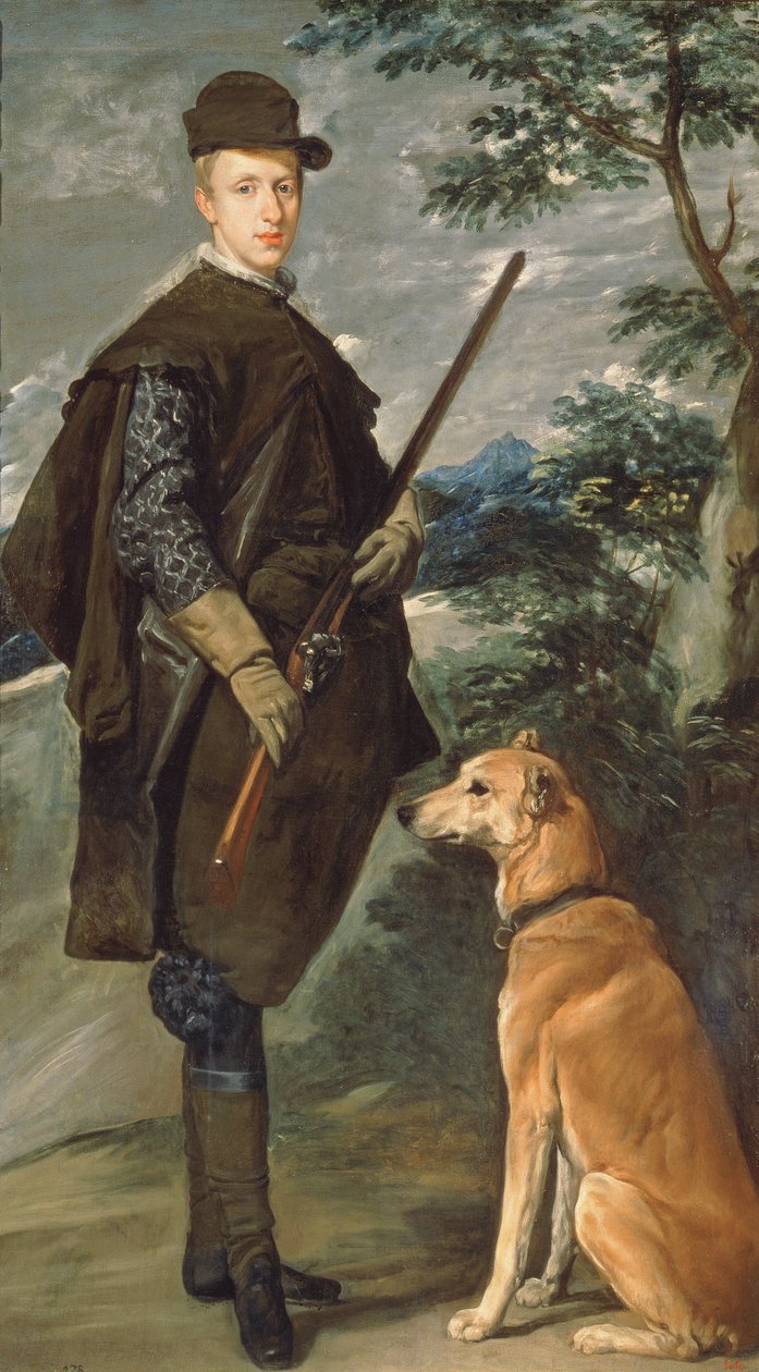 Portrét kardinála Infante Ferdinanda (1609-41) Rakouska se zbraní a psem, 1632 od Diego Velázquez