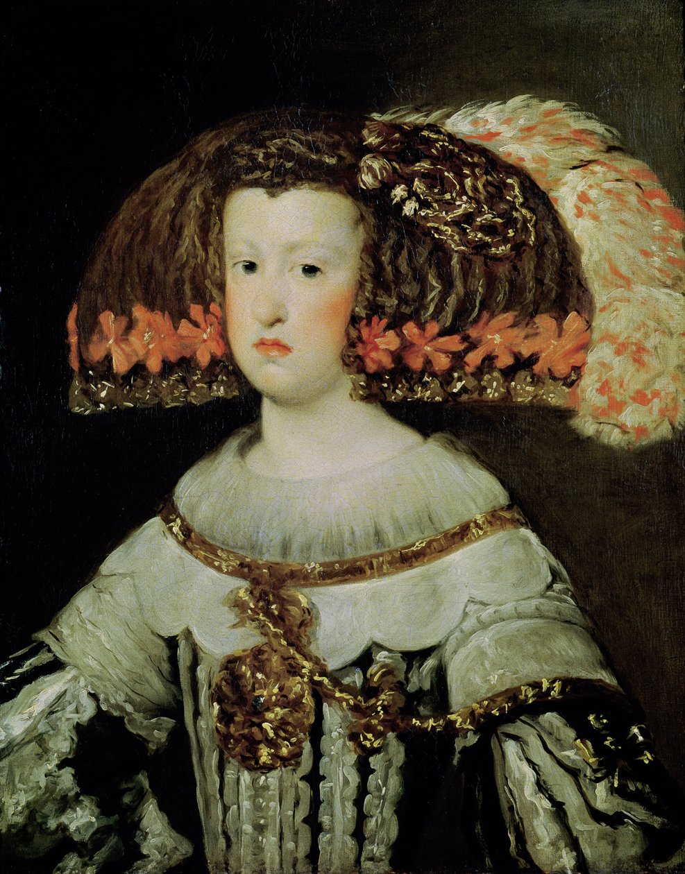 Portrét španělské královny Marie Anny (1635-96). od Diego Velázquez