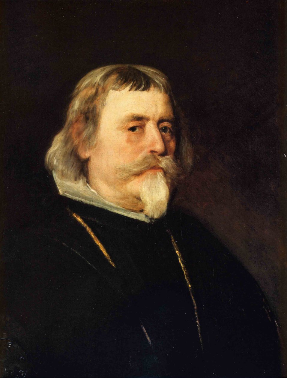 Portrét starého gentlemana se zlatým řetízkem a řádovým křížem, detail od Diego Velázquez
