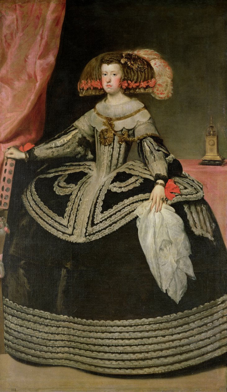 královna Maria Anna Rakouská (1634-96), c. 1652 od Diego Velázquez