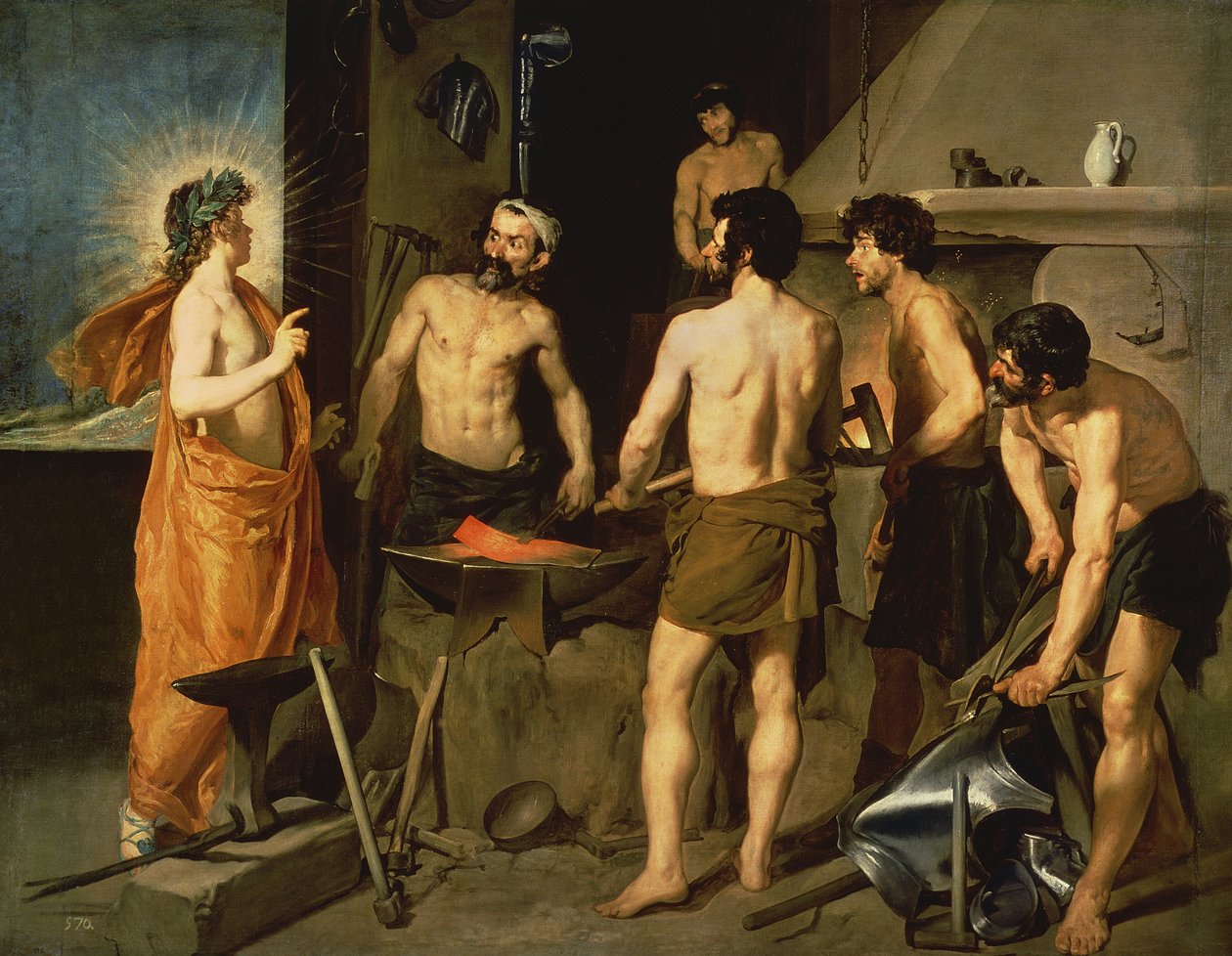 The Forge of Vulcan, 1630 od Diego Velázquez
