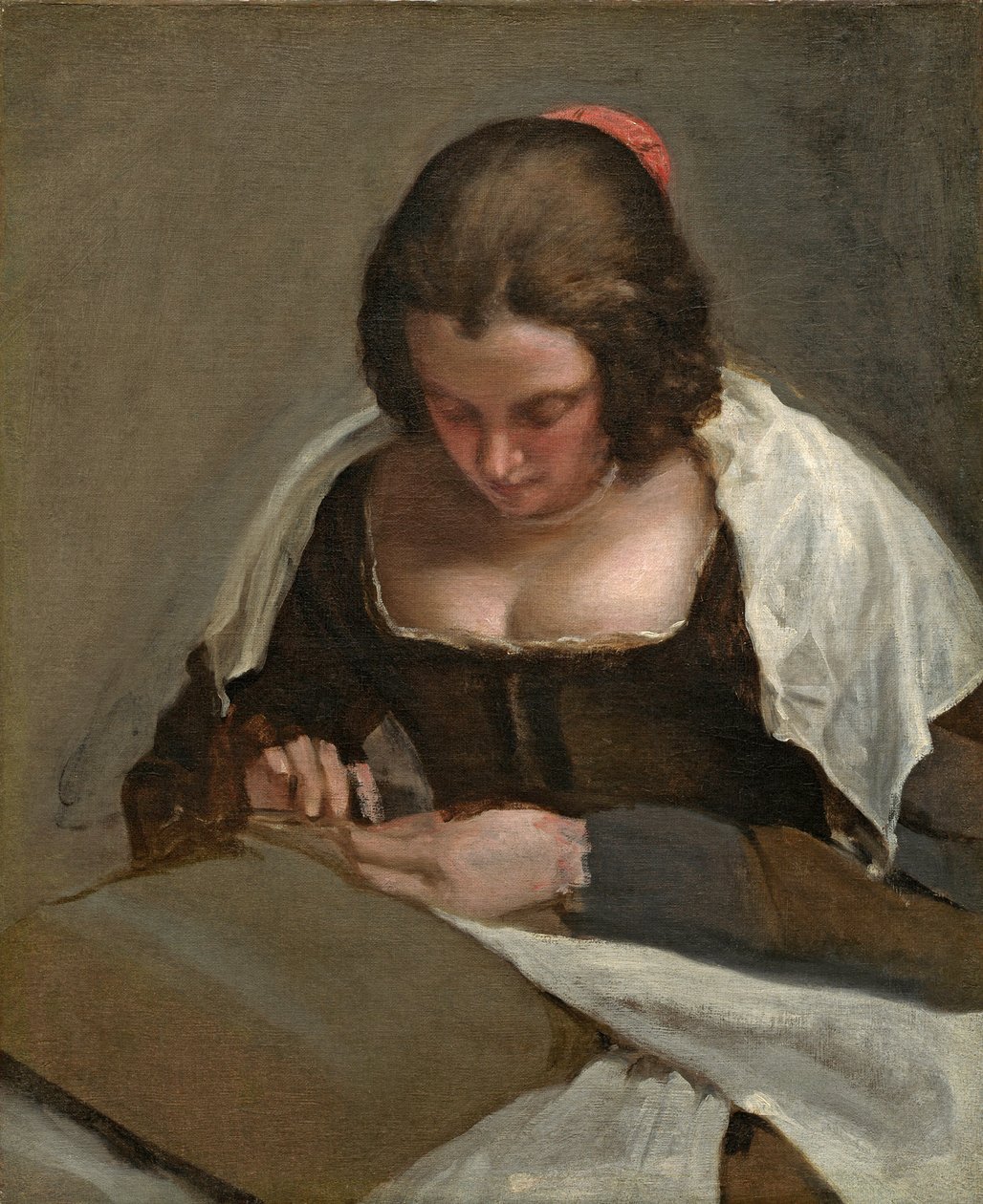 Needlewoman, asi 1640-50 od Diego Velázquez