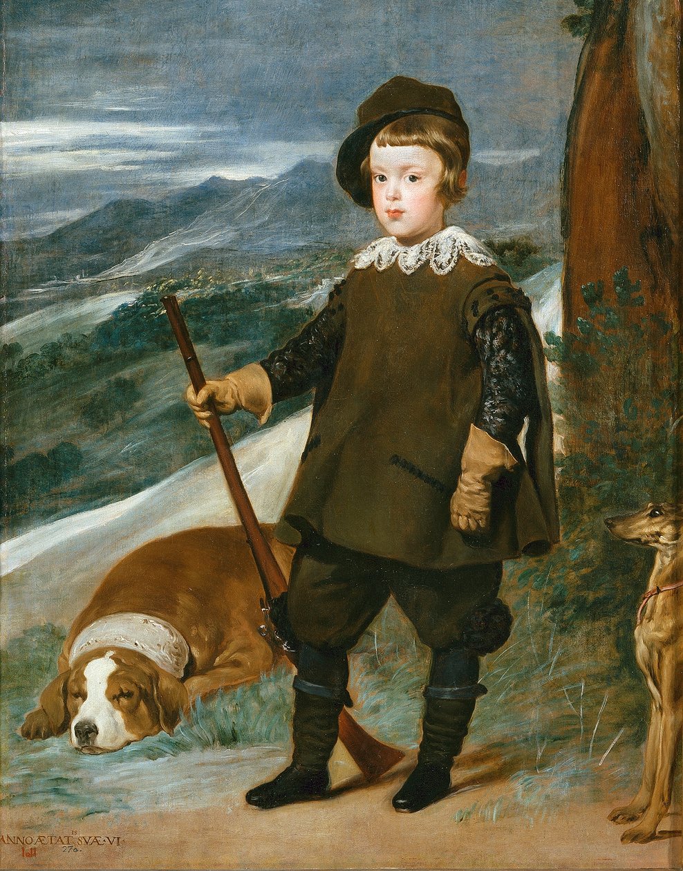Princ Balthasar Charles jako lovec od Diego Velázquez