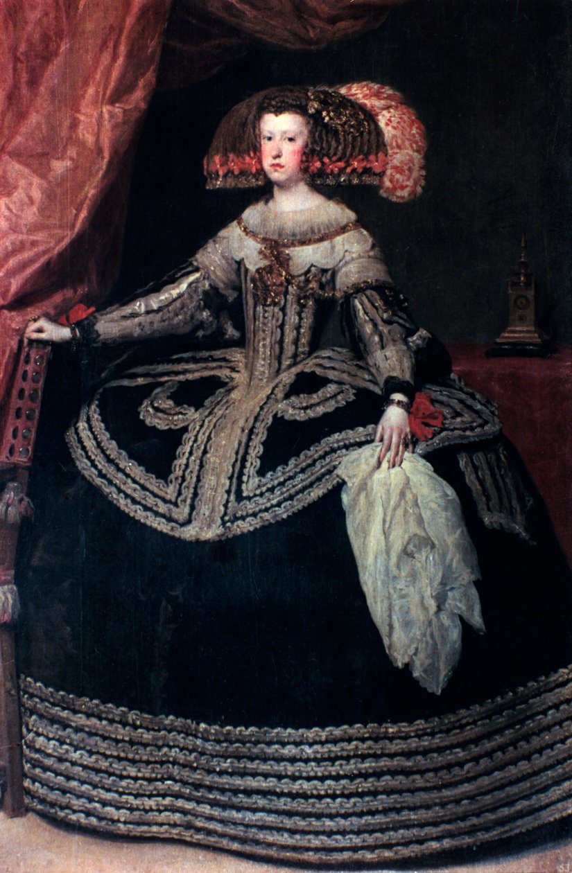 Rakouská královna Doña Mariana, c1652-1653. od Diego Velázquez