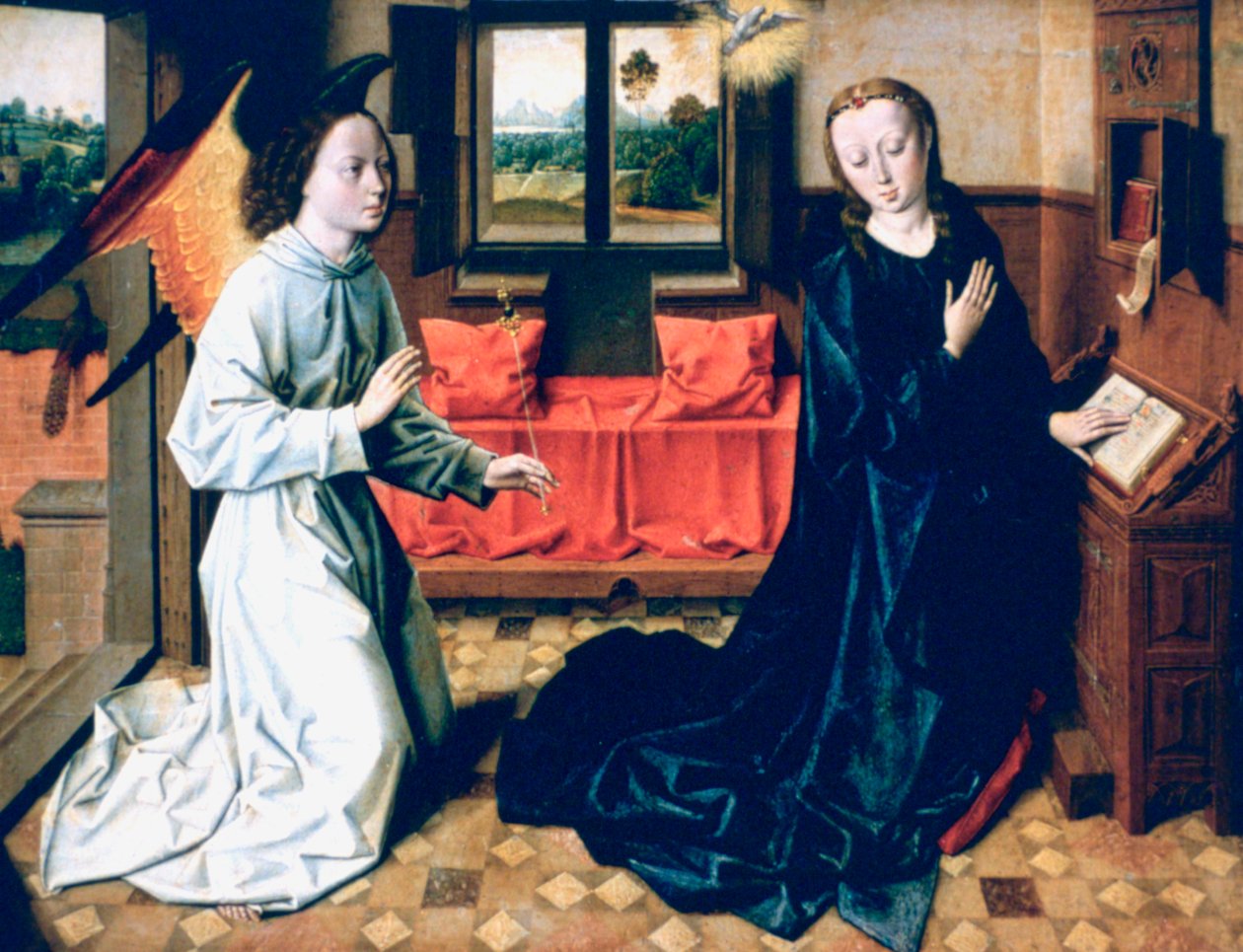 Zvěstování, 1465-1470 od Dieric Bouts