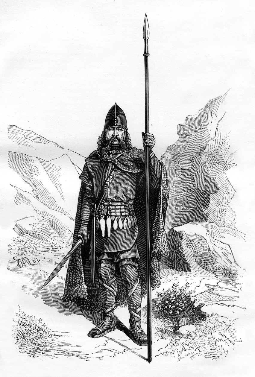 Franský náčelník, c5. století 1882-1884. od Dietrich