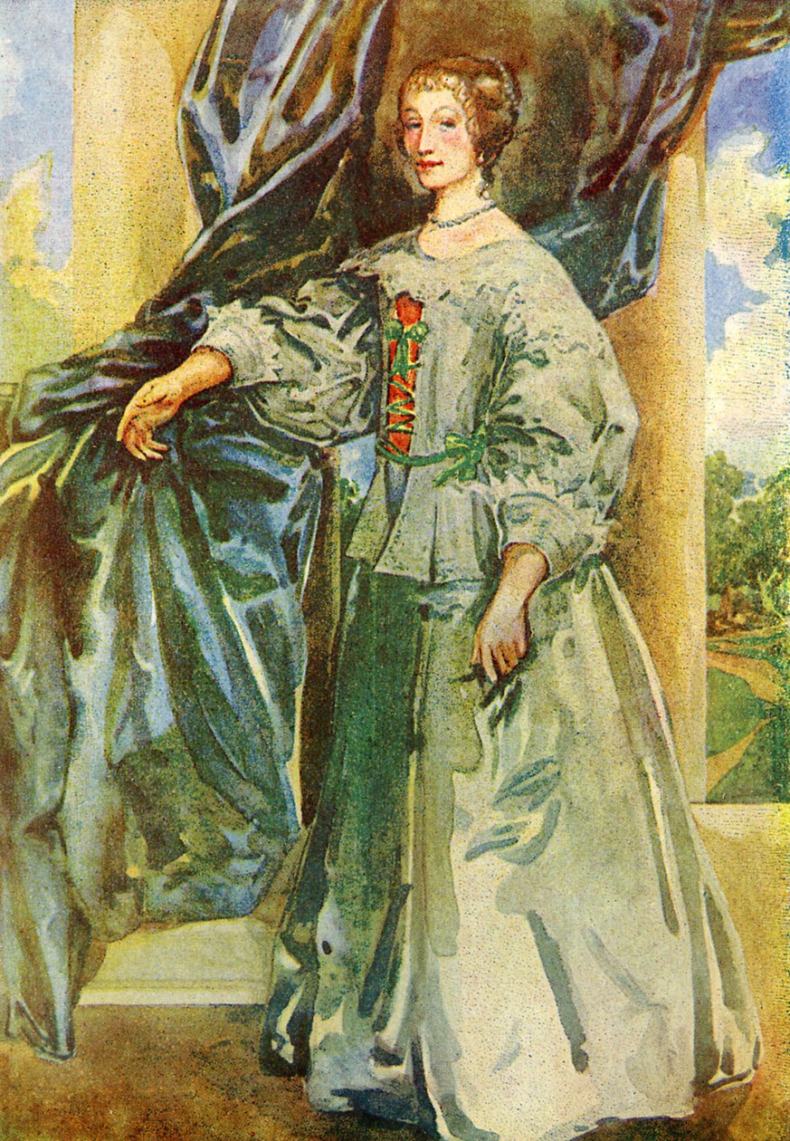 Dámský kostým za vlády Karla I. (1625-1649) od Dion Clayton Calthrop