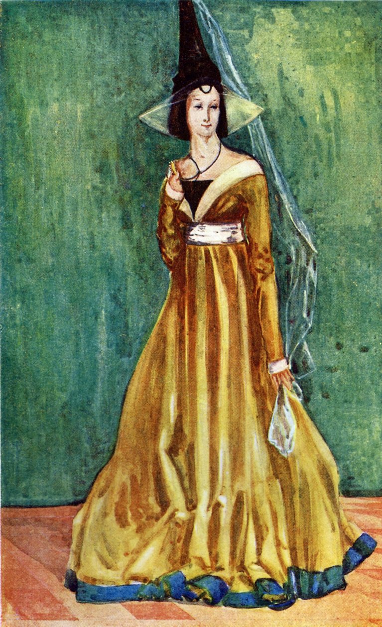 Ženský kostým za vlády Edwarda IV (1461-1483) od Dion Clayton Calthrop